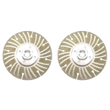 2X Electroplated Diamond Angle Grinding Wheel 4.5in - Multitool Metal Cutter Discs