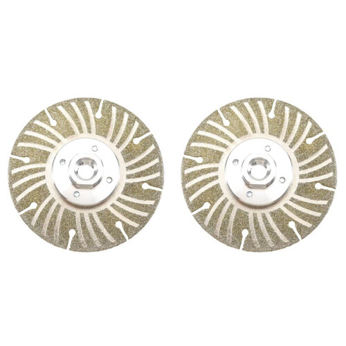 2X Electroplated Diamond Angle Grinding Wheel 4.5in - Multitool Metal Cutter Discs
