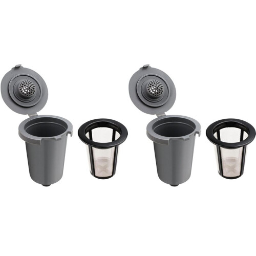 2X Reusable Filter Cups Replacement for  Coffee Makers Coffee Cups for  Single Serve Coffee Machines