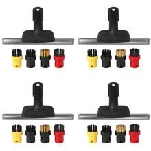 4Ensemble pour  SC2 SC3 SC4 SC5 CTK10 CTK20 Racleur de Buse de Fenêtre Brosse Ronde Convient pour Nettoyeur à Vapeur Miroirs Humidité, Fente