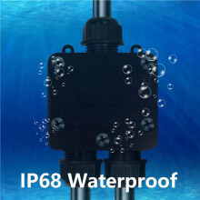 12x Scatola di Giunzione Impermeabile IP68 Scatola di Giunzione Elettrica con Pressacavo Esterno con 3 Connettori per Cavi di Diametro 4-15 mm
