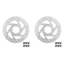 2X Disco de Freio de 140 mm com 6 Furos, em Aço Inoxidável, para Patinete Elétrico para G2Max/A1, com Parafusos.
