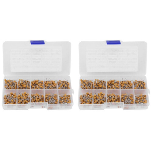 1000Pcs 10 Values 10PF-680PF Monolithic Ceramic Capacitor Assorted Kit