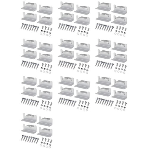 40 Set Solar Panel Mounting Bracket Kits PV Panel Roof Solar Panel Aluminum Mounting Z Type Bracket