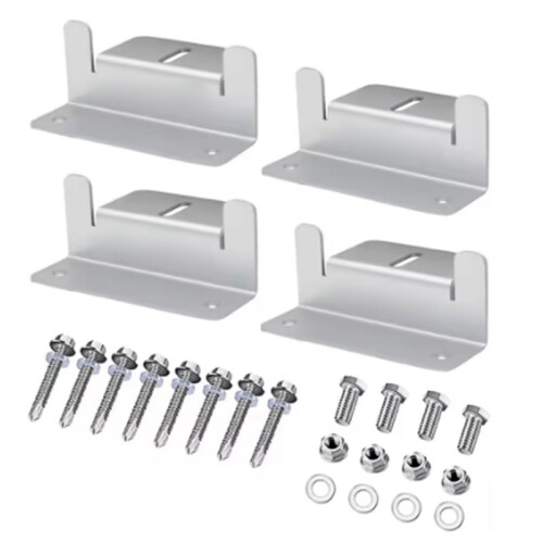 40 Set Solar Panel Mounting Bracket Kits PV Panel Roof Solar Panel Aluminum Mounting Z Type Bracket 1