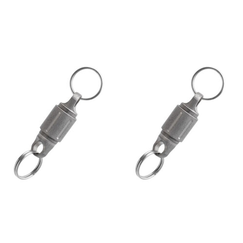 2X Titanium Alloy Magnetic Key Holder, Quick Release Keychain, Detachable Keychain, Safely Lock System, 360  Rotatable