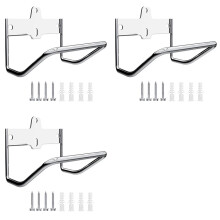 3X Suporte de Parede para Mangueira de Jardim em Aço Inoxidável, Organizador para Mangueiras
