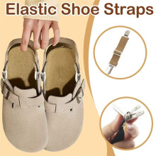 6 Paar Elastische Schuhriemen, Verstellbare Sandalen-Fersenriemen, , Anti-Lock-Schuh-Knöchelriemen für Clogs, Pantoletten, Kork-Fußbett