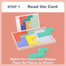 Wooden Building Block Puzzle Toy,Tile Matching Dementia Activities Children'S Puzzle Toys Building Blocks for Ages 3+