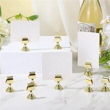 36Pcs Metal Table Number Holders 1.7 Inch Gold Place Card Holders Bulk Clip for Weddings Restaurants Birthday Decor