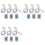 9x RGB LED Lamp Kit 001 for  3D Printers with Remote Control and USB Power 1