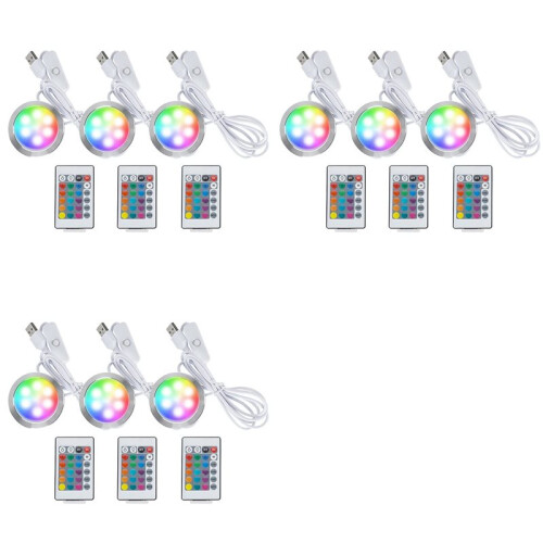 9x RGB LED Lamp Kit 001 for  3D Printers with Remote Control and USB Power