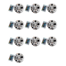 10X 5V Low Voltage LED Lights Plate Color RGB Lamp Board 3W Colorful Gradient Source IR 24-Key Wireless Remote
