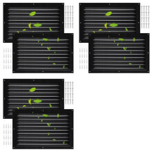 6 Pcs Attic Vent 8x12Inch Metal Shed Vents Louver Vent Grille Gable Vents with Screen Mesh for Indoor Outdoor Garage