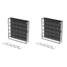 2X Coin Collection Box 5-Layer Acrylic Challenge Coin Display Box Capacity Showcase Holder for Coins Badges