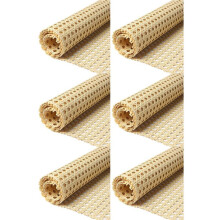 6pcs 80-Inch Long (6.6 Ft) Rattan Webbing Rolls 16-Inch Wide Natural Rattan Webbing for Furniture,Chairs, Cabinets