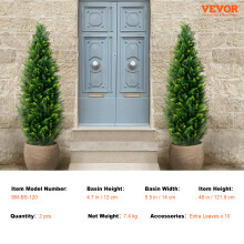 SucceBuy Arbre topiaire en cèdre artificiel, structure en acier, 91 cm