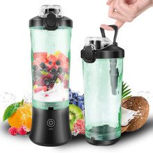 Portable Blender 2000mAh USB Rechargeable, 6-Blade Mini Smoothie Maker, 20000RPM Ice Crushing Juicer with Drinking Cup for Travel