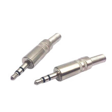 2 Pack Nickel Plated 3.5mm Male Headphone Jack, Dual Channel Audio Plug with Sliding Face, Ideal for Home Office Travel and Outdoor Activities