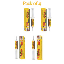 Roach Doctor Cockroach Gel Bait - Indoor & Outdoor Roach Killer with Syringe Applicator (Pack of 4)