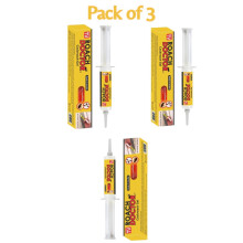 Roach Doctor Cockroach Gel Bait - Indoor & Outdoor Roach Killer with Syringe Applicator (Pack of 3)