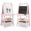 Costway Art Easel Double-sided Easel w/Magnetic Whiteboard Pink 2