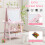 Costway Art Easel Double-sided Easel w/Magnetic Whiteboard Pink 5
