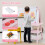 Costway Art Easel Double-sided Easel w/Magnetic Whiteboard Pink 10