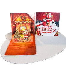 3D Pop Up Christmas Greeting Card with Music,Xmas Gift for Family Friends