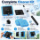 Dual Window Cleaner, Extendable Handle Microfiber Pads for Car Window Mirror Household Glass 13