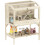 2 Tier Wooden Hamster Cage with Shelf and Openable Top 1