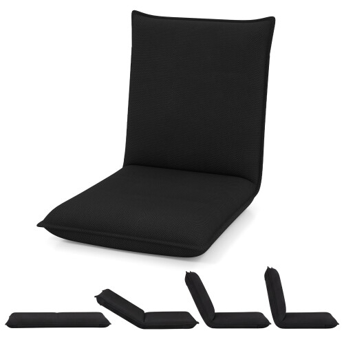 Costway Adjustable Floor Chair with Adjustable Backrest and Sponge Filling