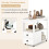 Costway White Narrow End Table Modern 2-Drawer Bedside Table w/Open Shelves 6
