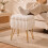 Costway Faux Fur Upholstered Ottoman with Storage & Reversible Lid  5