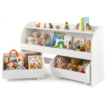 Wooden 3-Tier Montessori Bookshelf Toy Storage Organizer for Classroom