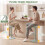 Costway Counter Height Chairs Swivel Function Modern Island Chairs Padded Seat 7