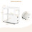 Costway White Narrow End Table Modern 2-Drawer Bedside Table w/Open Shelves 3