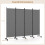 Costway Room Divider Folding Privacy Screen Portable Wall Separator Grey 3