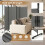 Costway Room Divider Folding Privacy Screen Portable Wall Separator Grey 6