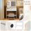 Costway Vanity Desk Set with Mirror & Lights Makeup Table w/Storage Stool 10