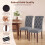 Costway Upholstered Dining Chairs Set of 2 Button Tufted Chairs Grey 10