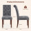 Costway Upholstered Dining Chairs Set of 2 Button Tufted Chairs Grey 3