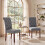 Costway Upholstered Dining Chairs Set of 2 Button Tufted Chairs Grey 4