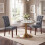 Costway Upholstered Dining Chairs Set of 2 Button Tufted Chairs Grey 5