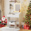 Costway Vanity Desk Set with Mirror & Lights Makeup Table w/Storage Stool 8