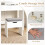 Costway Vanity Desk Set with Mirror & Lights Makeup Table w/Storage Stool 9