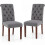Costway Upholstered Dining Chairs Set of 2 Button Tufted Chairs Grey 6