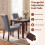 Costway Upholstered Dining Chairs Set of 2 Button Tufted Chairs Grey 9