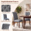 Costway Upholstered Dining Chairs Set of 2 Button Tufted Chairs Grey 7