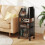 Costway File Utility Cart 2 Drawers Lockable Wheels Filing Storage Cabinet 4